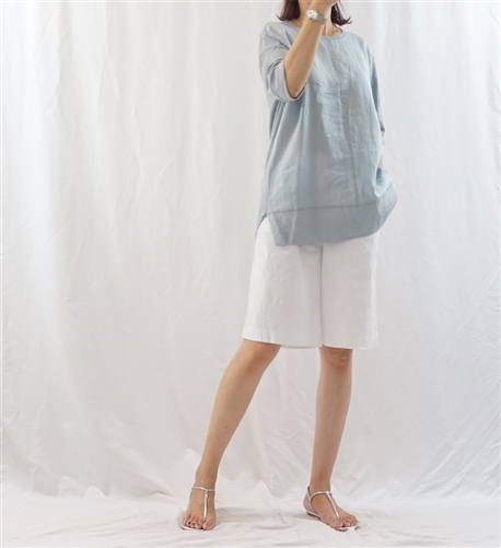 (Best; 2nd Reorder) SkyBlue Line Top