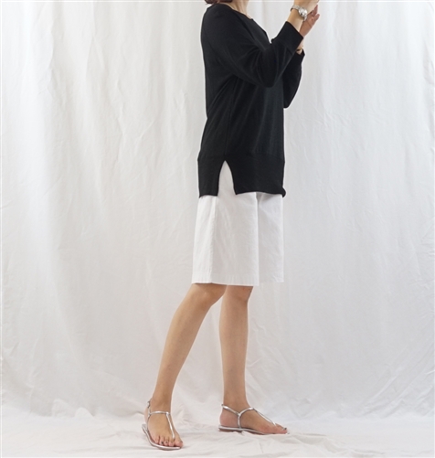 (Best; 2nd Reorder) Black Linen Top