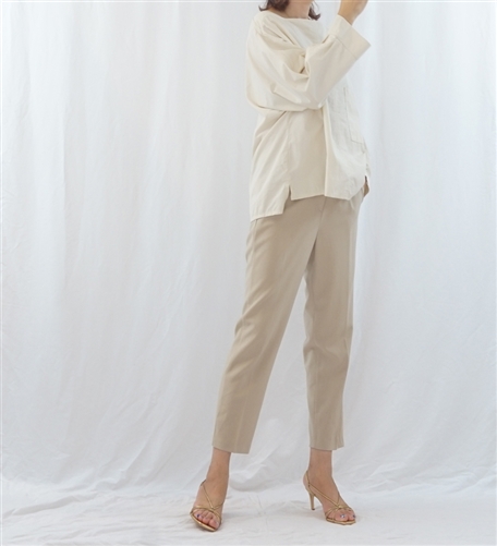 (Best; 2nd Reorder) Beige Square Neck Blouse