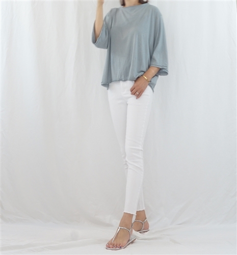 (Best; 2nd Reorder) SkyBlue Two Layered Cotton Top