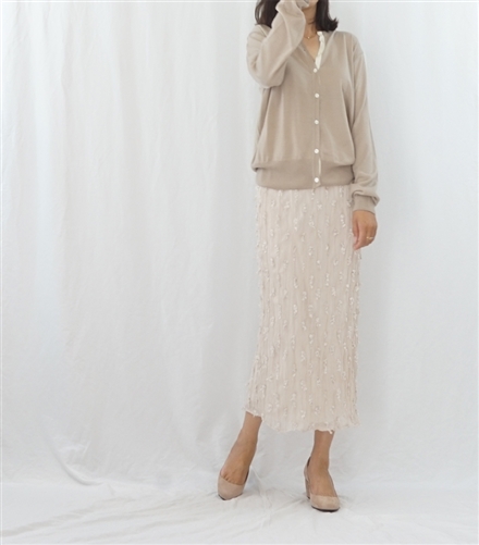(Must-Have! Best; Back-Order; 2nd Reorder) Beige Clean Side Button Round Knit and Cardigan Set (will ship within 1~2 weeks)