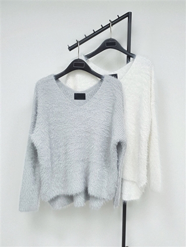 (~11/13) Mink Top (Ivory/Gray) (will ship within 1~2 weeks)