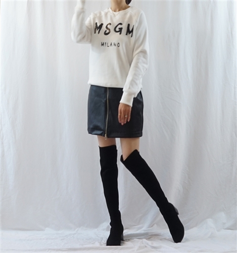 (Best; Back-Order) MSGM Kimo MTM T (Ivory/Gray/Navy) (will ship within 1~2 weeks)