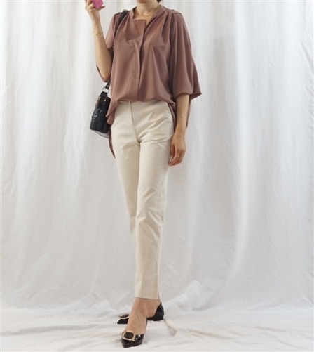 (Best) Brown Chloe Blouse (will ship within 1~2 weeks)