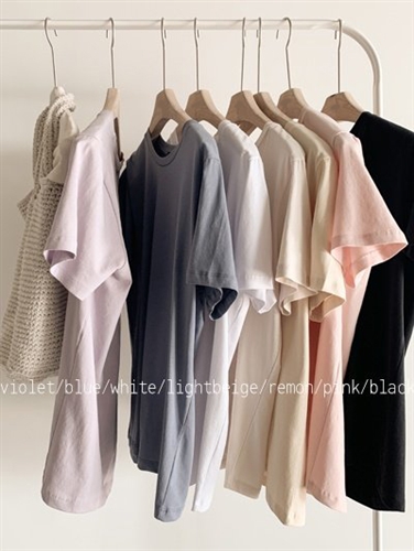 Must Have Good Cotton T (Black/Lemon/Blue/Beige/Lavender/Pink/White) (will ship within 1~2 weeks)