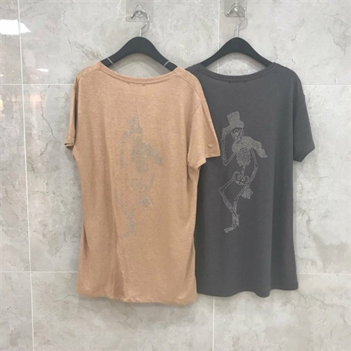 Z Skull Top (Beige/Gray) (will ship within 1~2 weeks)