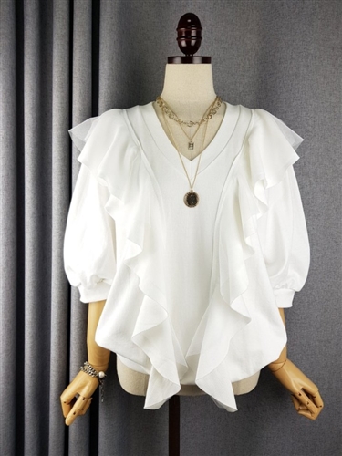 Meshed Frill MTM (Ivory/Black) (will ship within 1~2 weeks)