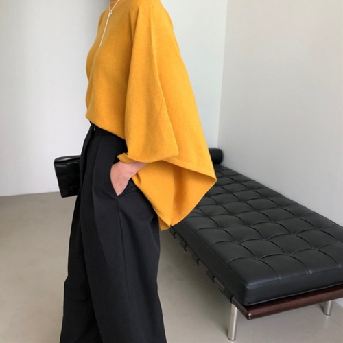 Cashmere Cape (Beige/Black/Green/Mustard) (will ship within 1~2 weeks)