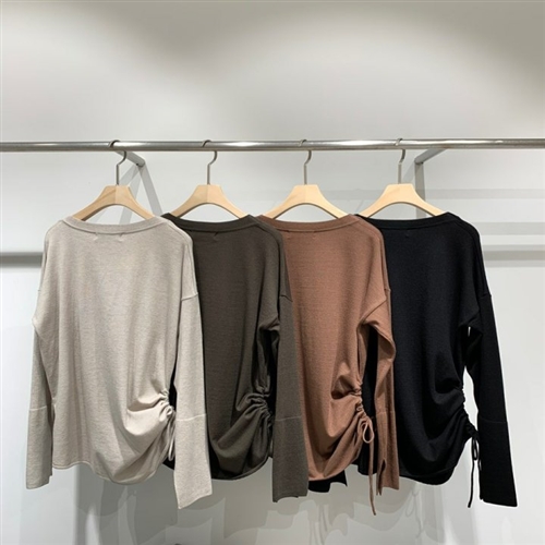 Unique side and Sleeve Knit (Black/Brown) (will ship within 1~2 weeks)