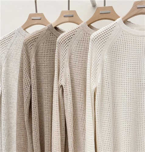 Row Cashmere Merino Wool Knit (Very Soft) (Ivory/Beige/Brown/Gray) (will ship within 1~2 weeks)