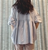 Sky Linen V Blouse  (will ship within 1~2 weeks)