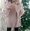 Puff V Neck Boxy Knit (Ivory/IndiPink/Blue/Beige/Charcoal) (will ship within 1~2 weeks)