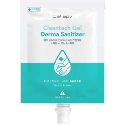 (Ginseng Gift; 20packs) Cellapy Cleantech Gel Derma Sanitizer 25ml * 10pack