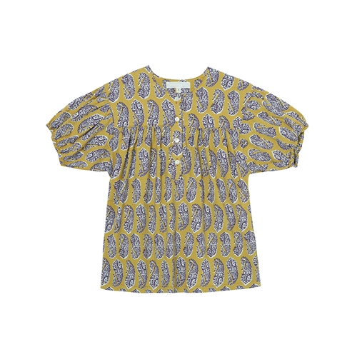 Mustard Paisley Dress (5ho(3T), 7ho(4T))