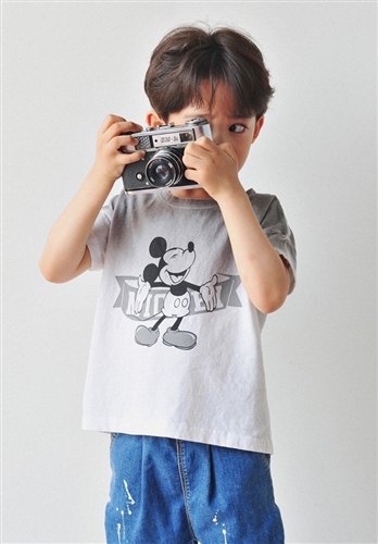 Washing Cotton Mickey T (Beige/Gray) (9í˜¸; 4T)