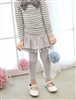 Pom Pom Skirt Leggings (Pink/Gray) (Age5~6)