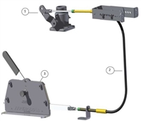 CABLE REMOTE ASSEMBLY WITH 5 METER CABLE AND 1.5" AIRLINE BALL VALVE HANDLE