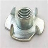 6-32X1/4  3 Prong Tee Nut Zinc [2000 pieces]