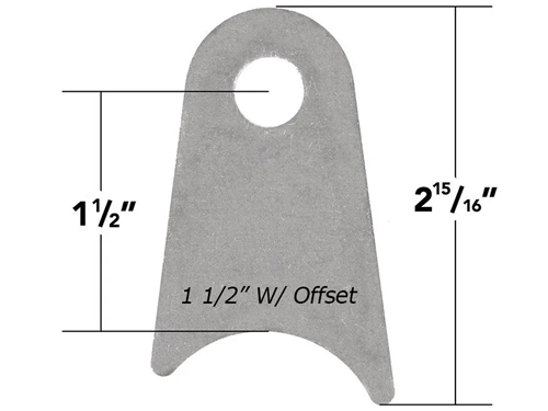 Weld On Flat Tab Offset 1 1/2" Cope 10 Pack