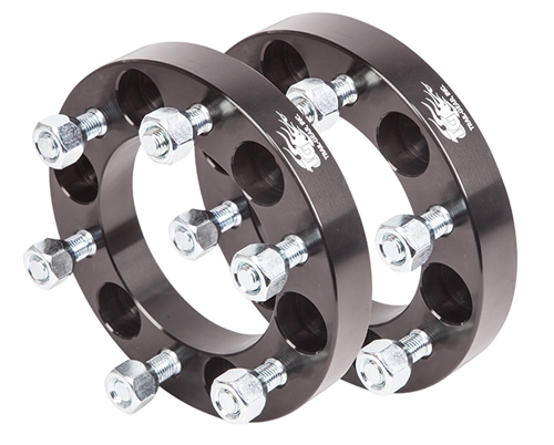 Wheel Spacers(Pair) - 6 Lug x 1"Wide(6 on 5.5")