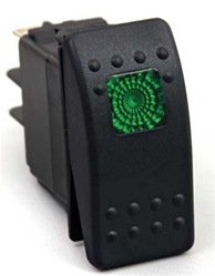 Rocker Switch 20 Amp (Green)