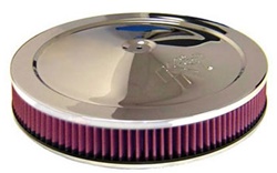 K&N Air Filter - 14" x 2" Air Assembly - Chrome