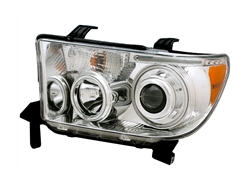 Chrome Projector Headlight Set with Halo (CCFL) For 2007-2013 Tundra / 2008-2017 Sequoia