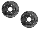Pick-Up 2WD Cross-Drilled and Slotted Rotors 5 Lug Multiple Fitment