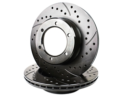 Cross Drilled Slotted Rotor Rear FJ Cruiser, 4Runner & Sequoia