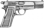 VIEW 9mm Pistol Lapel Pin