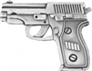 VIEW 9mm Semi-Auto Pistol Lapel Pin