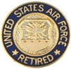 VIEW USAF Retired Lapel Pin