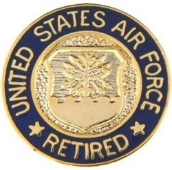 VIEW USAF Retired Lapel Pin