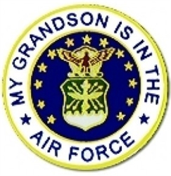 VIEW Grandson In The Air Force Lapel Pin