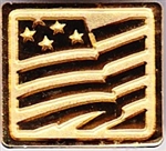 VIEW Gilded US Flag Pin