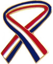 â–ªï¸Red-White-Blue Ribbon Pin (7/8")