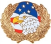 VIEW Eagle US Flag Wreath Lapel Pin