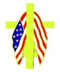 VIEW Memorial Flag and Cross Pin