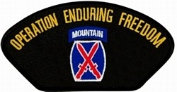 VIEW 10th Mountain Division Afghanistan Patch