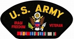 VIEW US Army Iraqi Freedom Veteran Patch With Ribbons