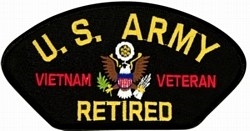 VIEW US Army Vietnam Veteran Retired Patch