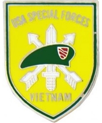 VIEW US Army Special Forces Vietnam Lapel Pin