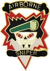VIEW US Army SOG Airborne Sniper Lapel Pin