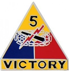 VIEW 5th Armored Division Lapel Pin