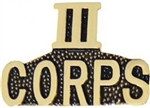 VIEW III CORPS Script Lapel Pin