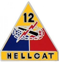 VIEW 12th Armored Div Lapel Pin