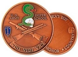 VIEW US Army Sniper School Challenge Coin