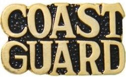 VIEW COAST GUARD Script Lapel Pin