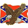 VIEW Confederate Flag With Eagle Lapel Pin
