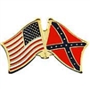 VIEW Confederate/US Flag Lapel Pin